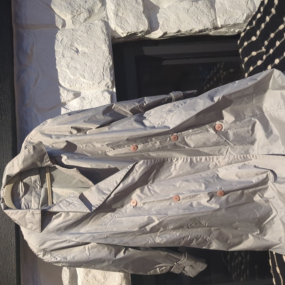 Vintage Full Length Silver Trench Coat
